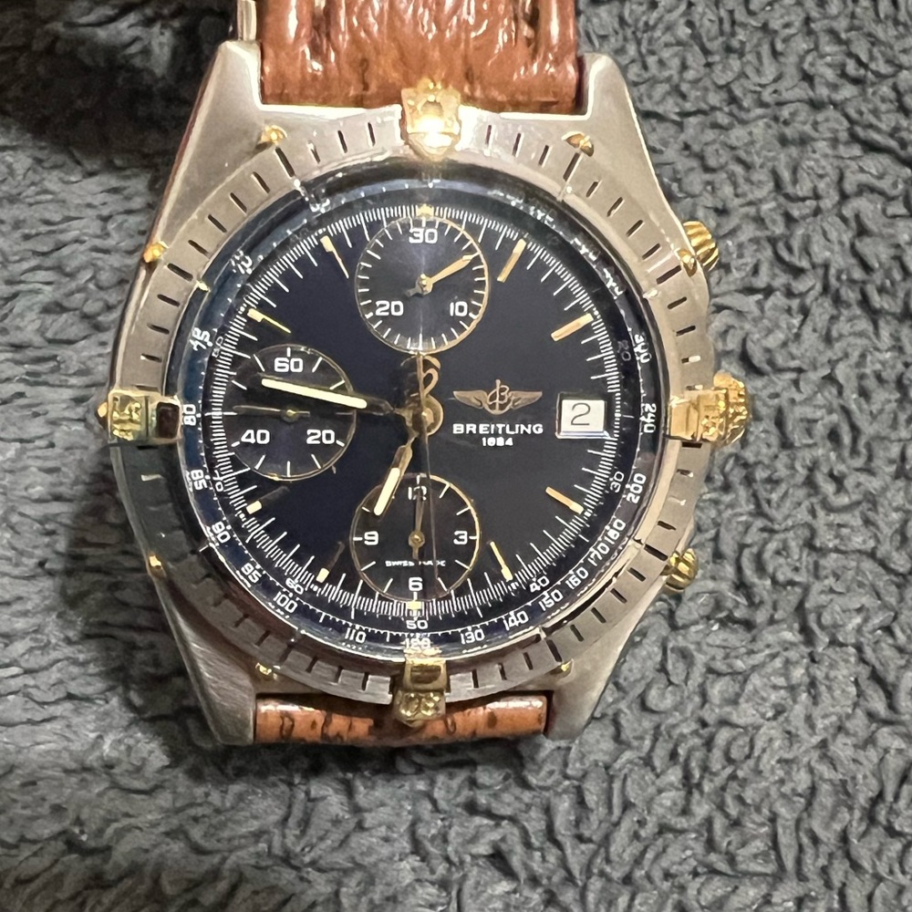 Authentic Men’s Breitling Chronomat 18k Gold and Steel